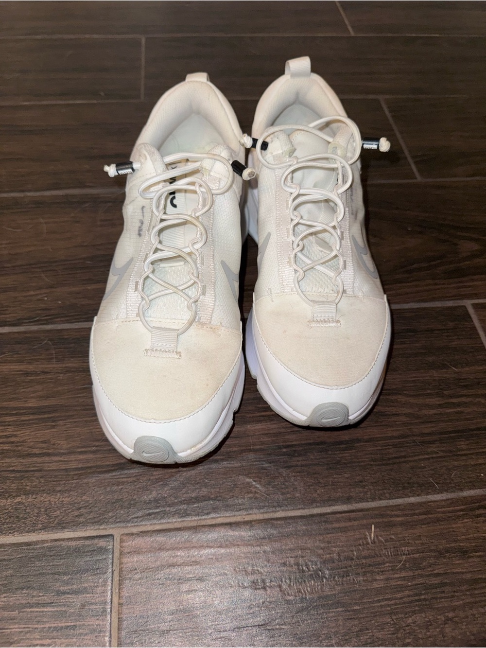 Nike White Mesh Running Sneakers